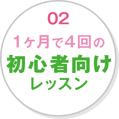 1ヶ月で4回の初心者向けレッスン