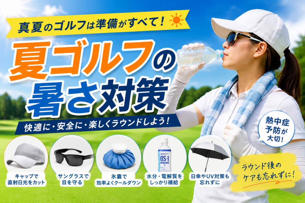 真夏のゴルフは準備がすべて！暑さ対策で夏ゴルフを楽しみましょう！